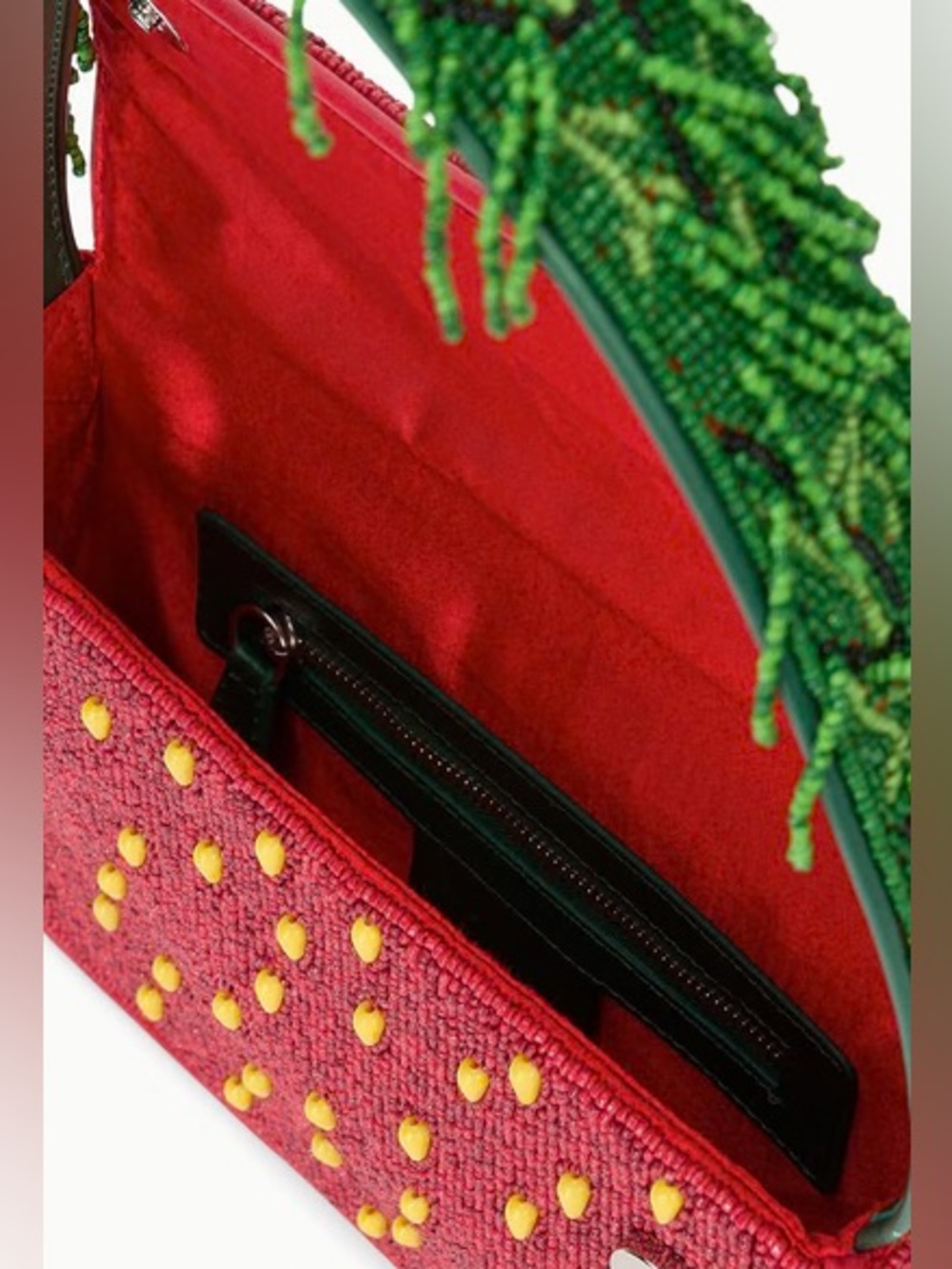 NWT Staud Beaded Tommy Shoulder Bag Strawberry Dream - Picture 16 of 16